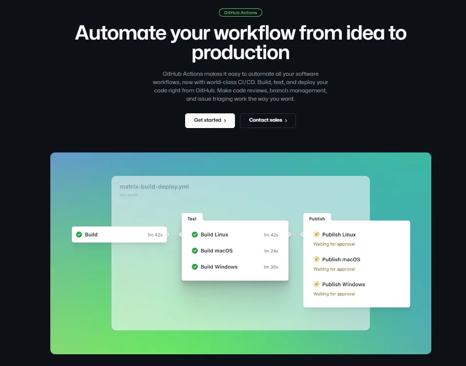 GitHub Actionsイメージ 参考：GitHub