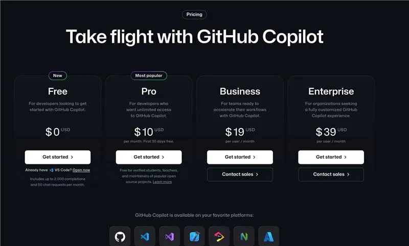 GitHub Copilot Plans