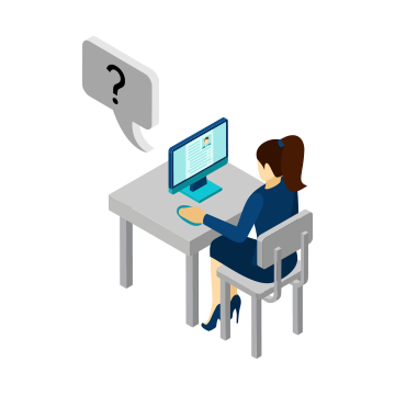Azure運用に不安を感じる担当者のイラスト