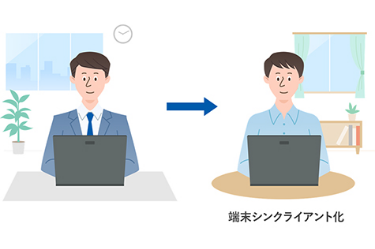 大きなコストをかけずにシンクライアント化を実現